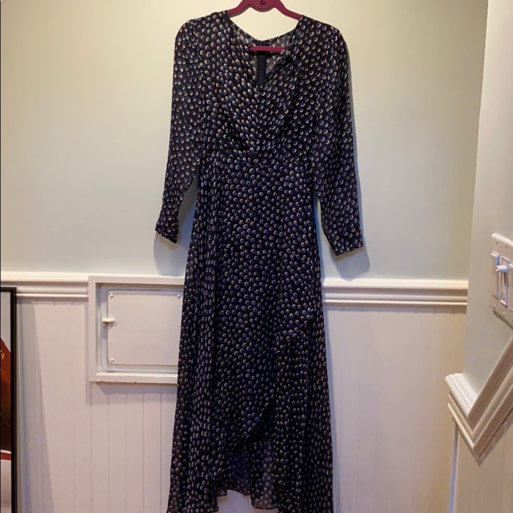 LK Bennett Midi Length Layered Silk Dress